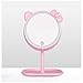 Withmolly USB Type LED Lighted Makeup Cat Mirror - 31x 8.7 Inch Angle Adjustment Mirror with 3-Step Light Adjustment Pink