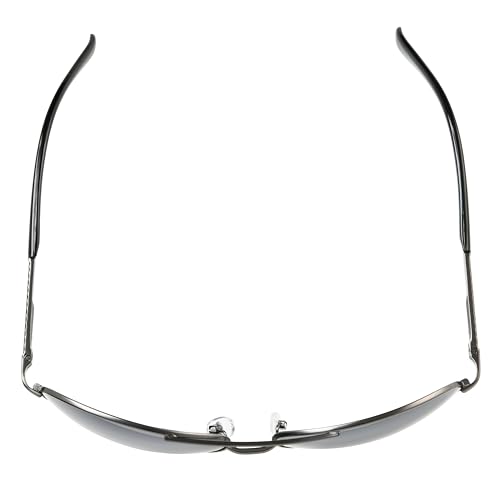 Foster Grant Men's Oscar Wrap Sunglasses, Gunmetal/Smoke, 64 mm4