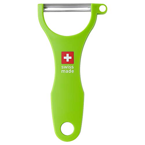 Ftmeslty Original Swiss Made Peeler Vegetable&Fruits stainless steel blade Peeler for kitchen (GREEN-Tough skin Peeler)