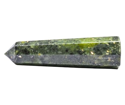 Image of Amazing Gemstone Green Jade Crystal Towers - Natural Healing Crystal Point Obelisk for Reiki Healing and Crystal Grid (2 inch to 3 inch INCH)