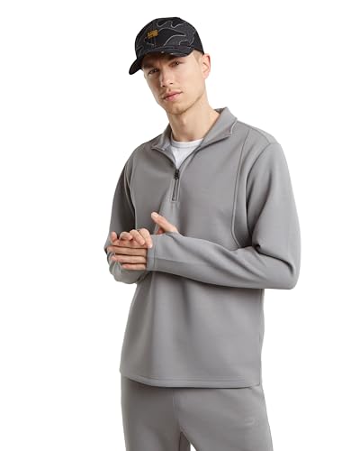 T-Shirt À Manches Longues G-Star Avec Col Demi-Zip Respirant En Gris XL