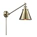 Innovations 237-AB-M13-AB-LED 1 Light Vintage Dimmable LED Swing Arm, Antique Brass