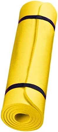 Sequn Thick Yoga Mat Non Slip, Large Size 72" L x 23" W, Premium Exercise & Fitness Mat with Carrying Strap for Home or Outdoor (Yellow)
