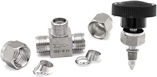 Vanne à pointeau réglable 12mm avec interrupteur compression pour tube 304 - 7