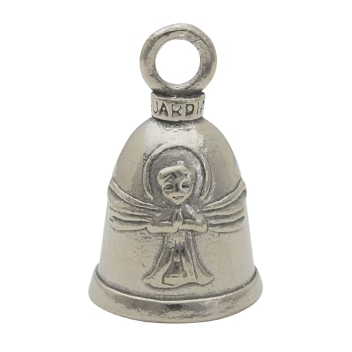 Image of Guardian Bell Good Luck Bell w /Keyring & Black Velvet Bag | Motorcycle Bell | Lead-Free Pewter | Made in USA