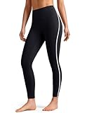 Colorfulkoala Women's Dreamlux No Front Seam High Waist Yoga Leggings with Contrast Trim 25' Inseam(XL, Black)