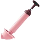 RYOHIN Lab.(良品ラボ) トイレつまり解消道具 真空式パイプクリーナー トイレ 強力 詰まり 取り除く すっぽん 便器 バキューム 1個 (ピンク)