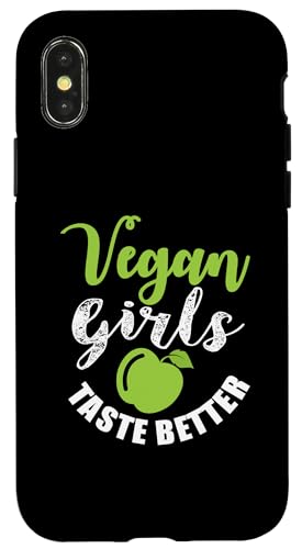 Carcasa para iPhone X/XS Las chicas veganas saben mejor | Cita Vegetariana Divertida