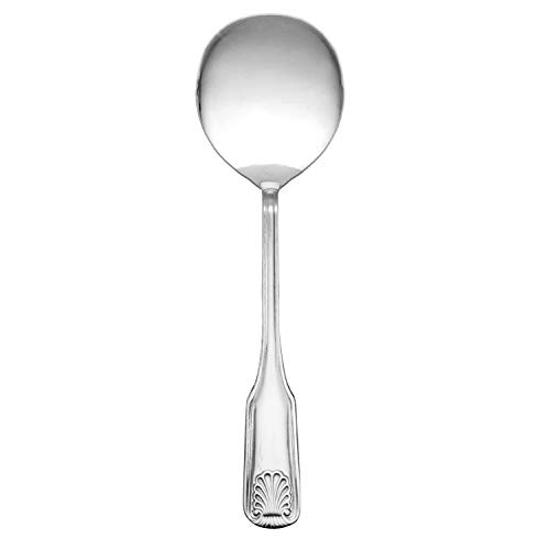 Thunder Group Flatware-Sea Shell stainless steel bouillon spoon, comes in dozen