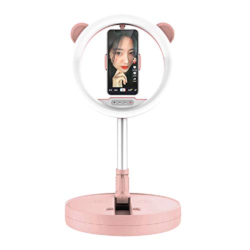 MENGZHEN Dimmable Studio Ring Light Maquillage Transmission en Vidéo Photos Selfie Films Enregistrement Vidéo Maquillage Cover