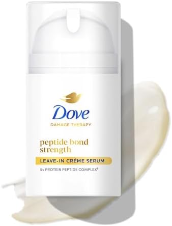 Dove Peptide Bond Strength Leave-in Crème Serum 52 ml |Enriched with 5% PROTEIN PEPTIDE Complex| Lightweight Texutre | Continuous Damage repair