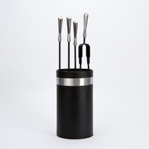 Image of Fireside Companion Tool Set, Black/White, 5 Pieces