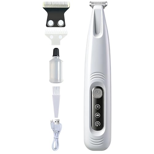 Tondeuse à poils de chat rechargeable sans fil avec lampe LED intégrée pour pattes