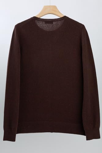 Image of JENNIE LIU Women's 100% Cashmere Button Front Long Sleeve Crewneck Cardigan Sweater