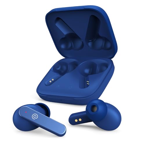 pTron Bassbuds Gomax in-Ear TWS Earbuds, HD Mic & TruTalk AI-ENC Calls, 36H Playtime, 13mm Drivers, Bluetooth 5.3 Wireless Headphones, Voice Assist, Type-C Fast Charging & IPX5 Water Resistant (Blue)