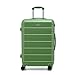 Hard Shell PC Carry on Cabin Approved 20'' Lightweight Suitcase Luggage Trolley with 4 Spinner Wheels TSA Combination Lock Suitcase Approved by Over 100+ Airlines (Green)