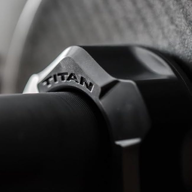 Titan Fitness TwistLock Molded Barbell Collar Set, 59.5mm-51.5mm Sleeve Diameter, Quick Release Olympic Barbell Clamps, Pair of Magnetic Molded Weight Clips with Contoured Easy-Grip Design