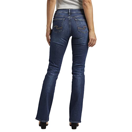 Silver Jeans Co. Women's Suki Mid Rise Curvy Fit Slim Bootcut Jeans, Vintage Dark Wash, 29W X 31L #TOP2