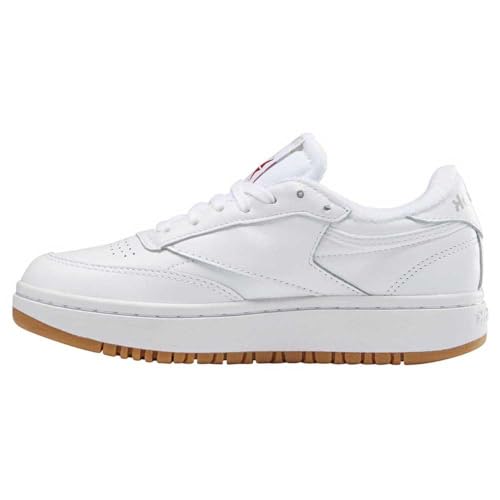 Reebok Women's Club C Double Shoes,White Reebok Rubber Gum 07 White,38.5 EU