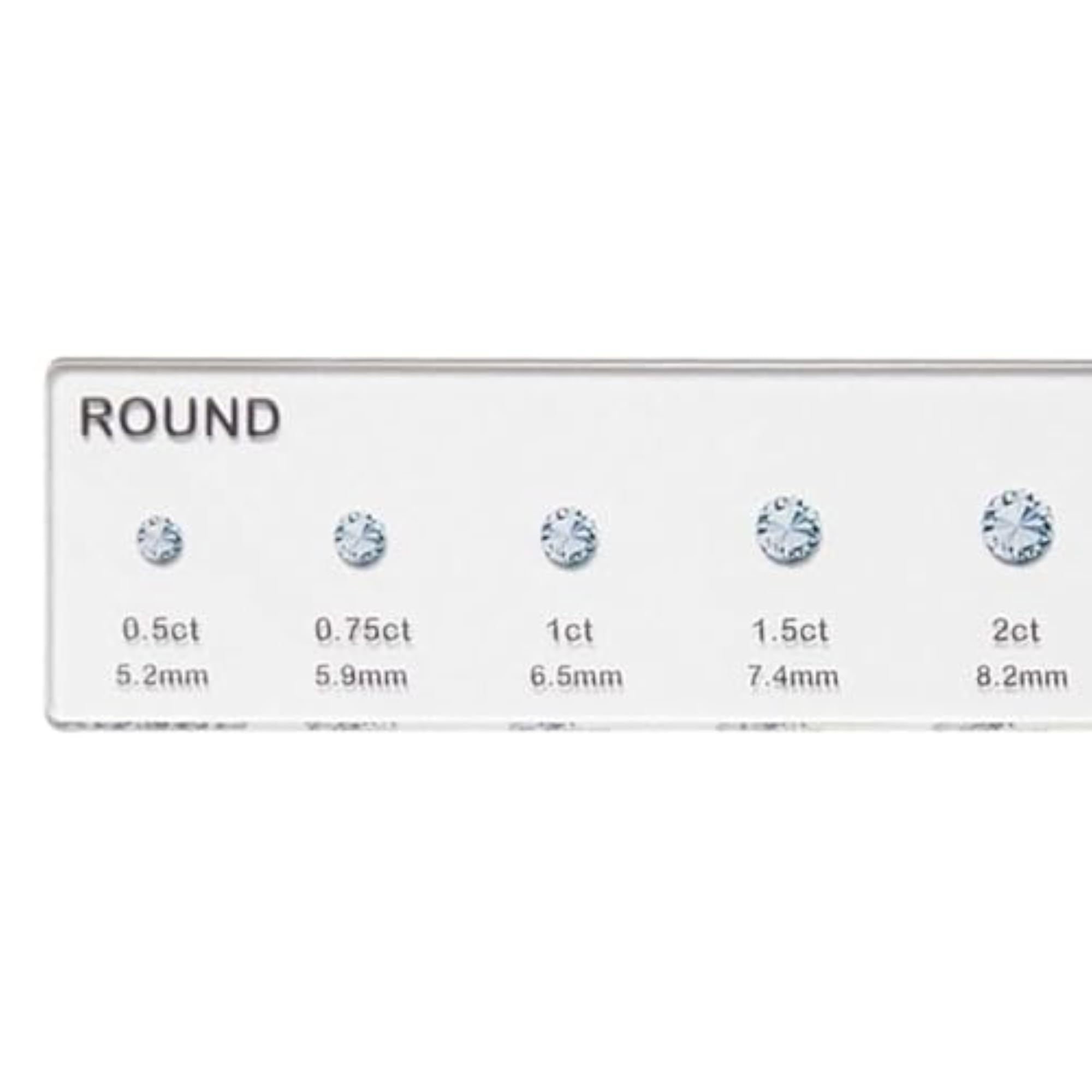 Diamond Size Comparison Tool, Portable Reference