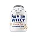 Produktbild Weider Premium Whey Protein Pulver, unverschämt leckeres Eiweißpulver mit Isolat für Muskelaufbau mit hohem Anteil an EAA, BCAA und freiem L-Glutamin, perfekte Löslichkeit, Erdbeer-Creme, 2,3kg