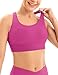 IUGA Sports Bras for Women High Support Large Bust High Impact Womens Sports Bras Strappy Padded Sports Bra Violet Red