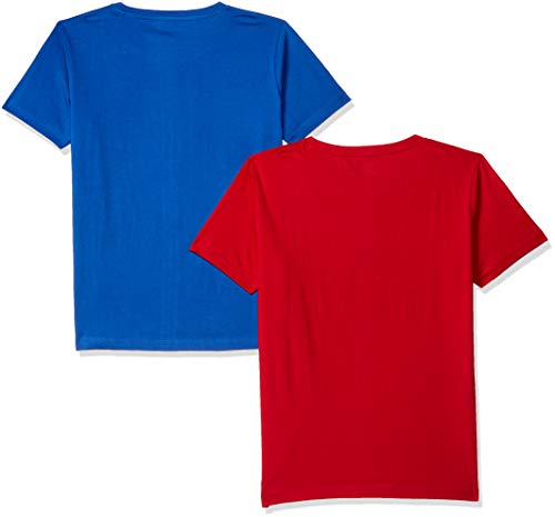 Image of Joshua Tree Boy's Paisley Regular fit T-Shirt (GT04-14 Red and Blue 11-12 Yrs)