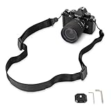 JJC DSLR Camera Neck Strap with Patented Quick Release Buckles, Universal Adjustable Camera Shoulder Sling Strap for Canon Nikon Sony Fujifilm Olympus Pentax DSLR SLR Cameras (Black)