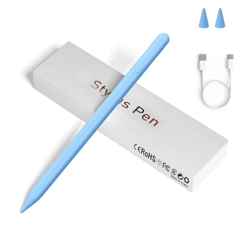 Stylet universel tactile bleu avec pointe fine et adsorption magnétique pour tablettes