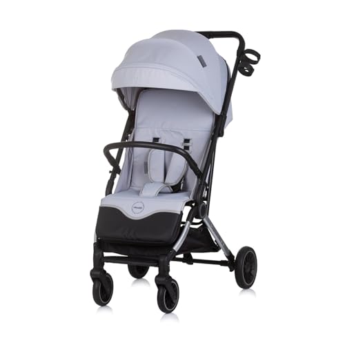 Chipolino Cochecito Pixie plegable, soporte para bebidas, cesta de 22 kg, color: gris claro