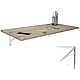 KDR Produktgestaltung Wandklapptisch Schreibtisch Tischplatte 80x40 cm in Eiche astig Klapptisch Esstisch Küchentisch für die Wand Bartisch Stehtisch Wandtisch Tisch klappbar zur Wandmontage