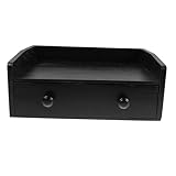 ULTECHNOVO Schublade Aufbewahrungsbox bürobedarf Organizer kaffeestation Organizer Holz Aufbewahrungsbox Stilvolle Aufbewahrungsbox Desktop-Speicher Tee Stauraum Kaffeepadhalter hölzern Black