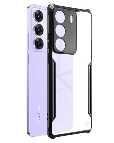 Image of SPAZY CASE Realme Narzo 80 Lite /Narzo 80x / Realme P3x / Realme 14x Back Cover | Transparent Crystal Clear Hard PC Back Case with TPU Bumper, Drop Protection Case Cover