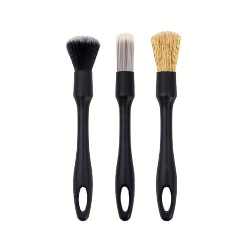 Cepillos for detalles de limpieza de coches en pack de 3 piezas largas para salpicadero y ruedas