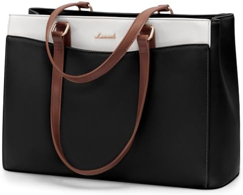 LOVEVOOK Große Laptoptasche Handtasche Damen 17 Zoll, Leicht Aktentasche Arbeitstasche, Elegant Laptop Bag Business Shopper Tasche Lehrertasche Schultertasche Women für Uni Schule