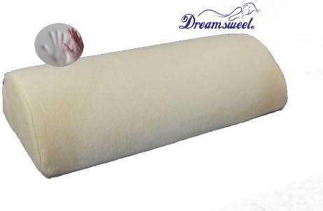 16 D-Shape Memory Foam Half Roll Bolster Round Pillow w/ Removable Cover- Beige - by Dreamsweet by Dreamsweet