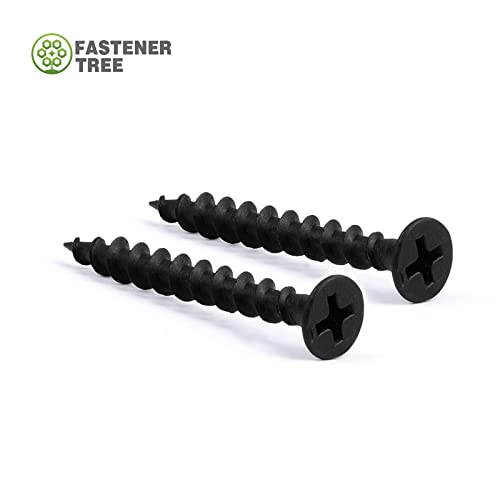 FASTENER TREE Drywall Screws #8x1-1/2\" Coarse Thread Bugle Head Black Phosphate for Drywall, Wood and Furniture 100PCS - Thumbnail 4