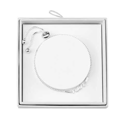 Philip Jones Silver Plated Nan Bracelet Created with Zircondia® Crystals with Gift Box