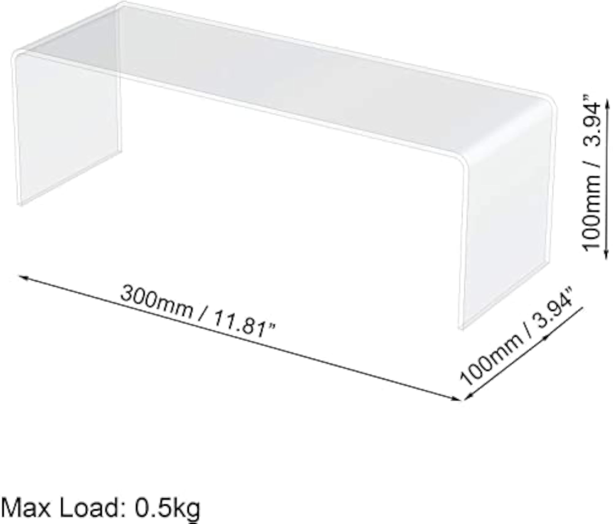 Clear Acrylic Plastic Cabinet Display Stand, Exhibition Riser