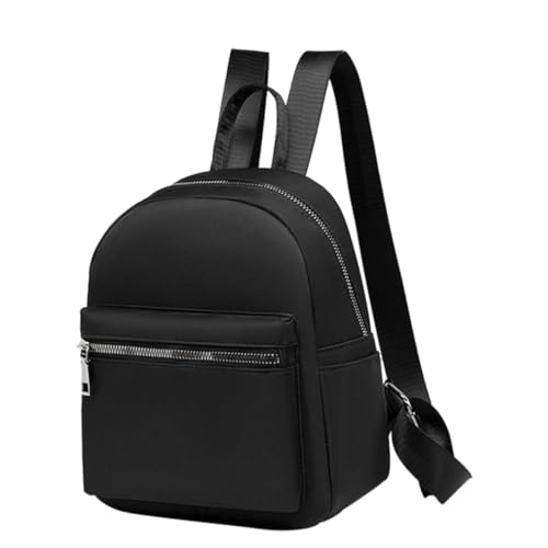 Mochila para niñas de tela oxford negra pequeña con diseño casual y femenino