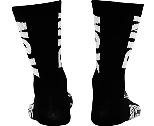 Meia para Corrida Hupi RUN Preto 1 Par Cano Médio, Cor: Preto/Branco, Tamanho: LT para pés menores 3