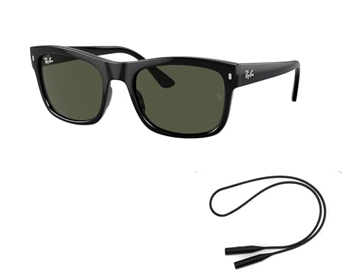 Ray-Ban RB4428 Sunglasses Bundle: RB 4428 601/31 Black Green and Universal Anti-slip Silicone Leash2