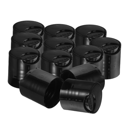 ERINGOGO 50pièces Bouchons Distributeurs Plastiques Compatibles Bouteilles Lotion Et Shampoing Noirs pour Usage Domestique Et Commercial Adaptés à Large Gamme De Goulots Durables Et Faciles