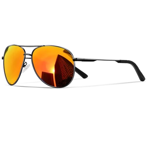 Image of Sunglasses Men Polarized Aviator Sunglasses for Men Women Fishing Driving Sun glasses Metal Frame UV Protection