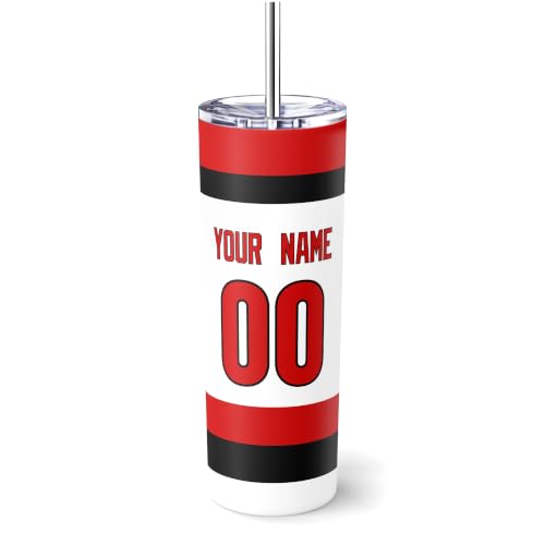 Image of ANTKING Carolina Tumbler 20oz Travel Mug Custom Name Number Gifts | Stainless Steel Insulated Coffee Cup for Men Women
