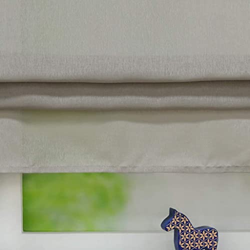 Yujiao Mao Sheer Window Curtain Tap Top Curtain Transparent Polyester For Kitchen Bedroom Bathroom Drape Liftable, 1Pc(Grey,W31 X L55 Inch) #TOP2