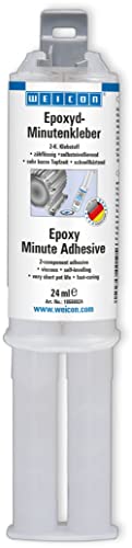 WEICON Epoxy Minute Adhesive 24 ml, clear 2 Components Adhesive for Metal, Wood, Stone, Plastic,Glass and Ceramic GRP