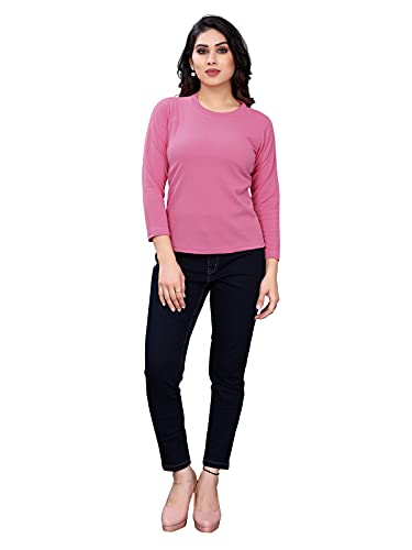 Image of Selvia Women Knitted Regular fit Top(179TKN2912-XL Pink XL)