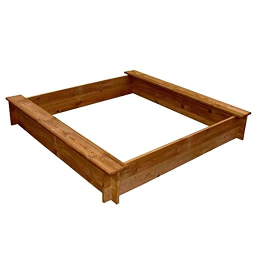 vidaXL Arenero para Niños Cuadrado Madera de Pino FSC Cajón de Arena de Patio