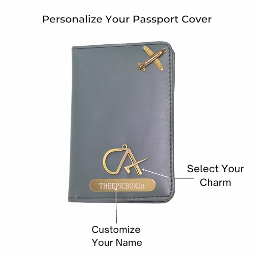 Image of Personalized Passport Cover in Leather Holder, for Travel Organizer Gift for Men and Women, Passport Holder, Elastic Passport Cover (White)